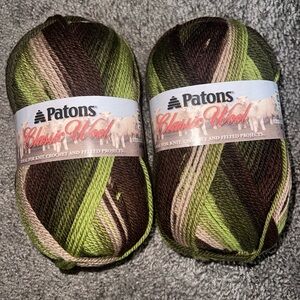 NWT 2-Pack Patons Classic Pure Wool Yarn Color 77014 Forest Medium